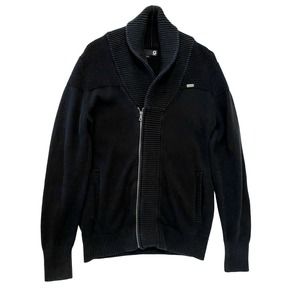 Guess Black Zip up Sweater Small